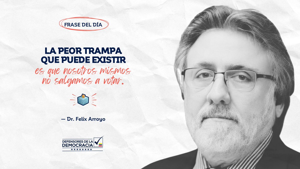 Cada voto cuenta y puede marcar la diferencia en el resultado final.🗳️

Po eso es importante ejercer nuestro derecho al voto y hacer valer nuestra voz.🗣️

¡Votar es un acto de responsabilidad y compromiso cívico!🇻🇪