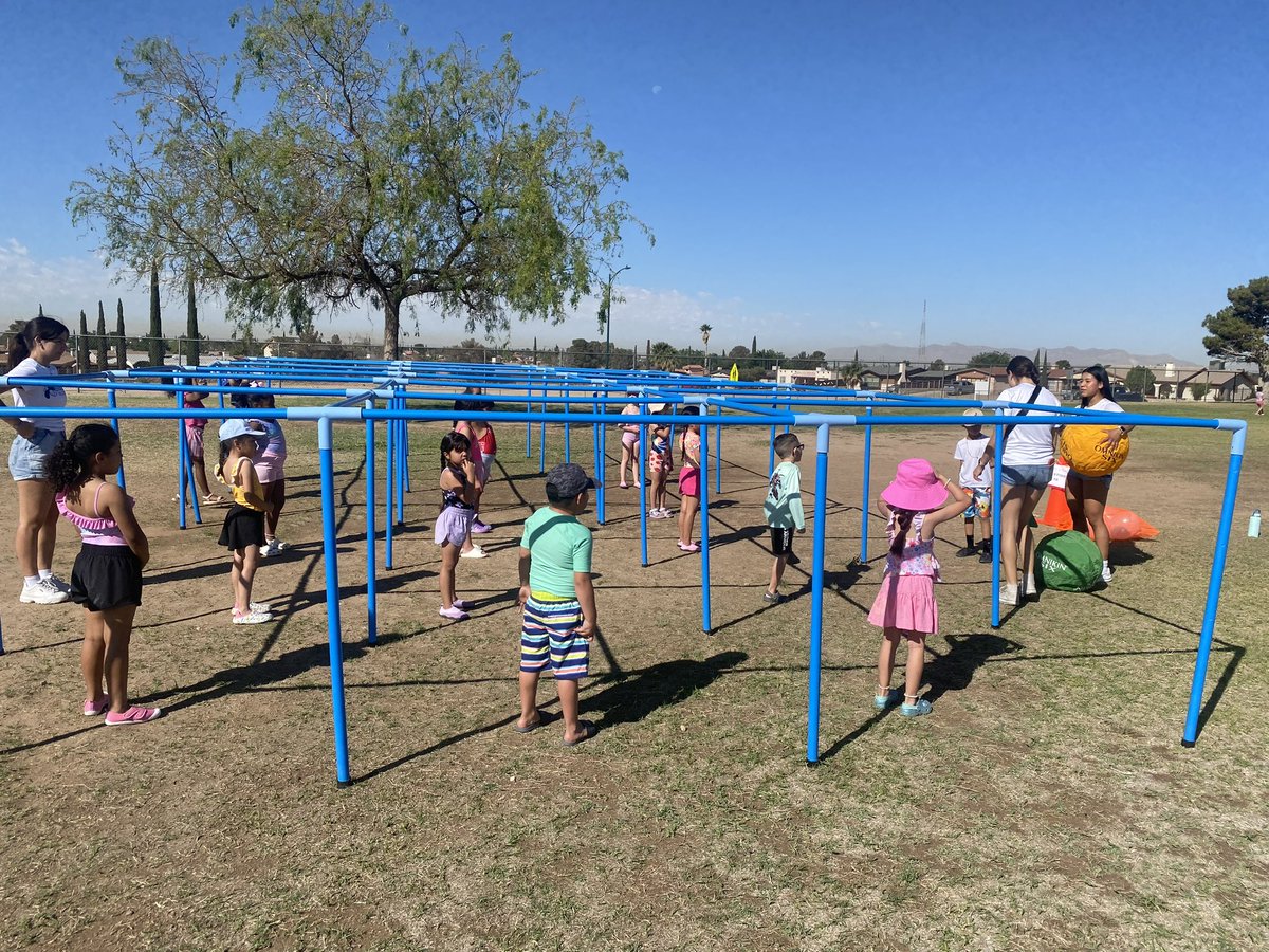 Some of VDS ESA field day with Prek and kinder. Thank you to the Americas High School athletes for coming out to help!!!