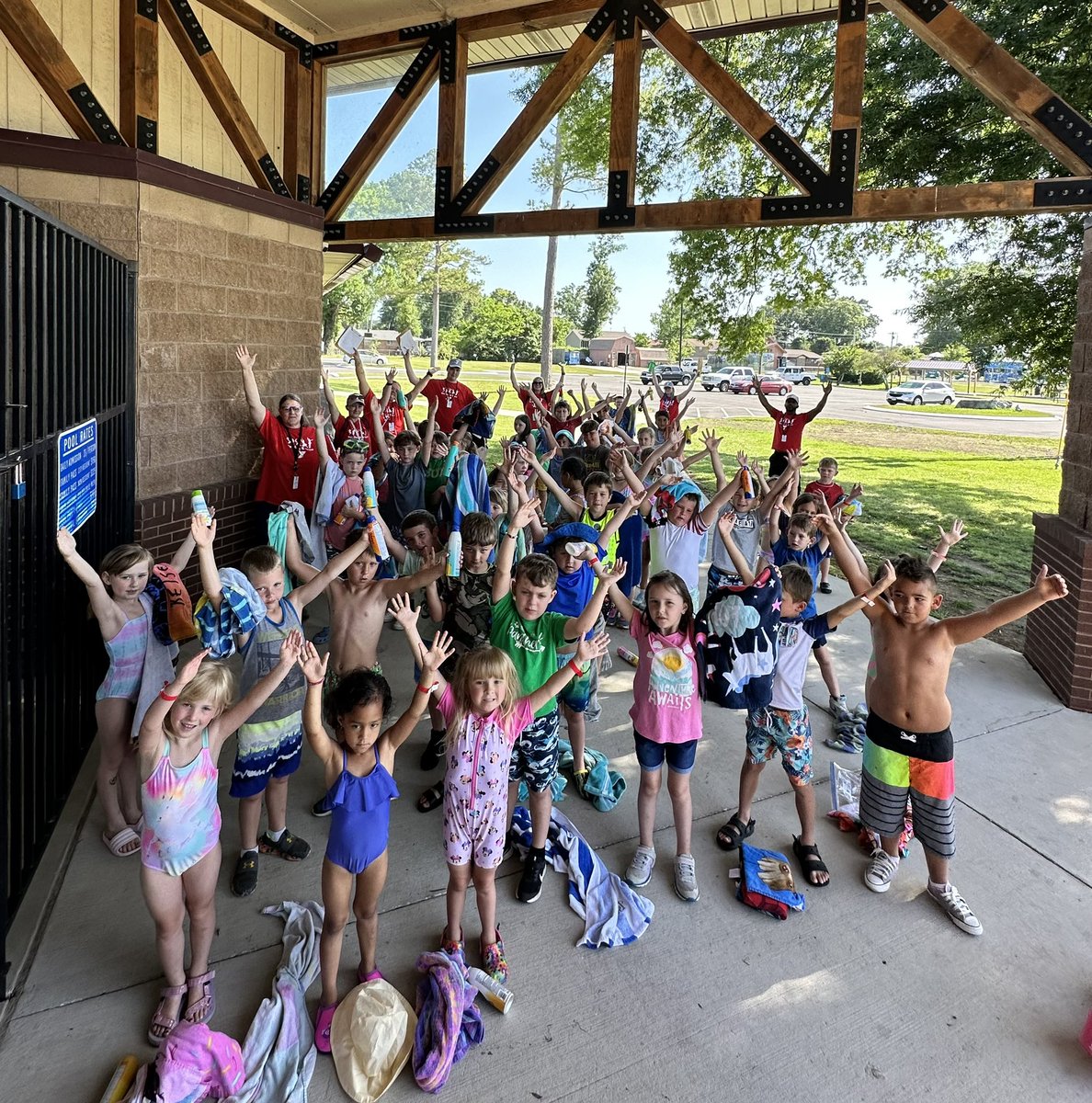 Swim time is the best way to kick off the first day of summer camp at the Y! #ymca