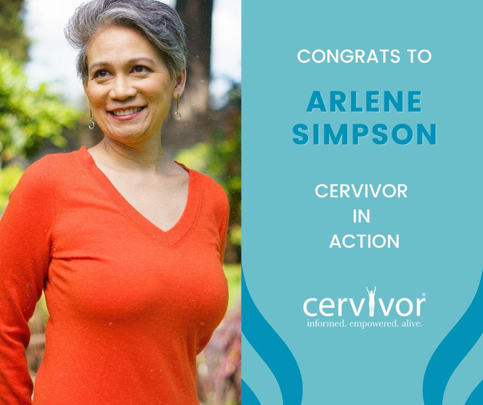 Meet Arlene, our Cervivor in Action (C.I.A.)! After her cervical cancer diagnosis, she’s been unstoppable—raising funds, tabling events, and sharing her powerful story to help end cervical cancer.🌟Read her story: cervivor.org/stories/arlene/. #Cervivor #EndCervicalCancer