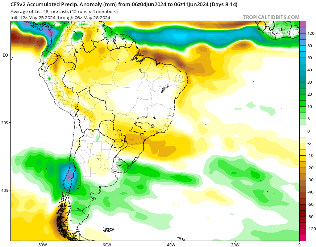 Proyección semana 3-10 de junio.

La siguiente información debe ser tomada con cautela pues está sujeta a cambios y puede sufrir variaciones. Comparto con ustedes las probabilidades de lluvia por región para la próxima semana.
M