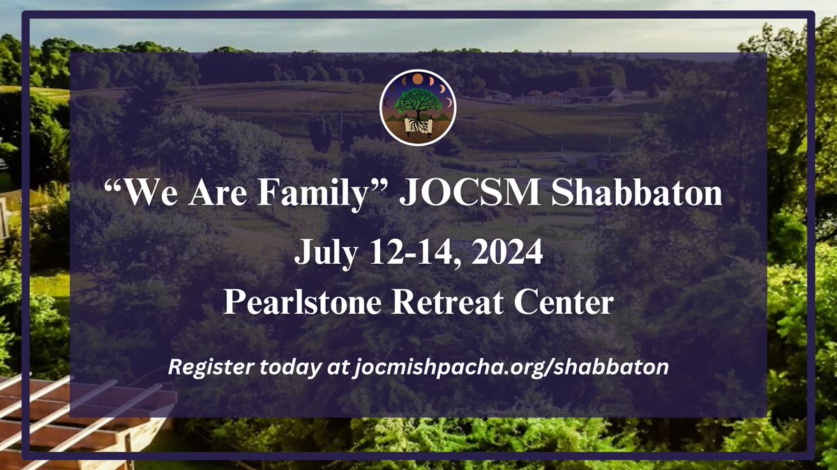 Please join the Jews of Color Mishpacha Project in July for the 'We Are Family' JOCSM In-Person Shabbaton at the beautiful Pearlstone campus for a weekend of connection, rest, and release!  More info at jocmishpacha.org/shabbaton or in our linktr.ee.