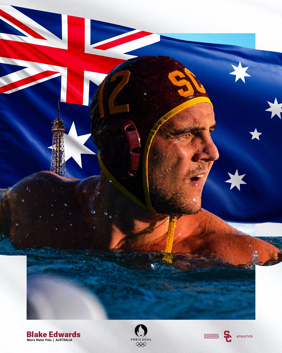 You can’t spell Olympian without 𝐎𝐈! Congrats to our 4️⃣ Trojans heading to Paris with the Aussie Sharks! Proud of you, Blake, Lachy, Jacob and Nic! 🇦🇺 #FightOn ✌️#USC2Paris