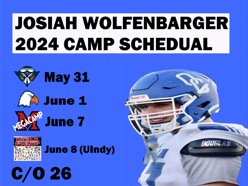 Here is my 2024 Camp Schedule so far. Looking forward to attending these camps, and also adding more to this list. I appreciate all the invites I have received and plan to attend as many of those as possible. @CoachStoutUTM @CoachSantana_ @Coach_Ray_ @MiamiOHFootball @uindy