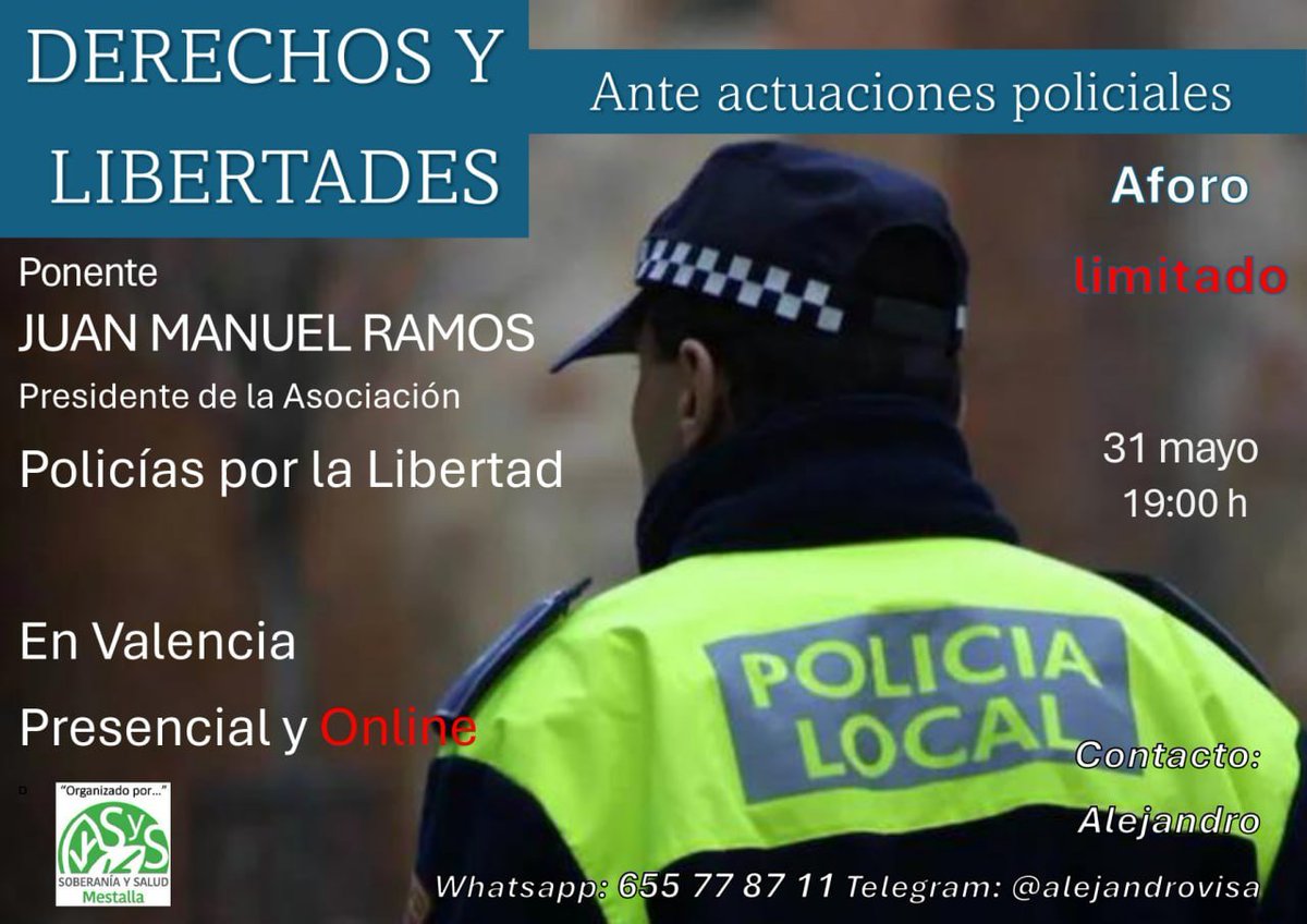 #DERECHOS Y #LIBERTADES ante actuaciones policiales. Por la #LIBERTAD Por la #VERDAD Por la #JUSTICIA Por el #PUEBLO No a la #AGENDA2030