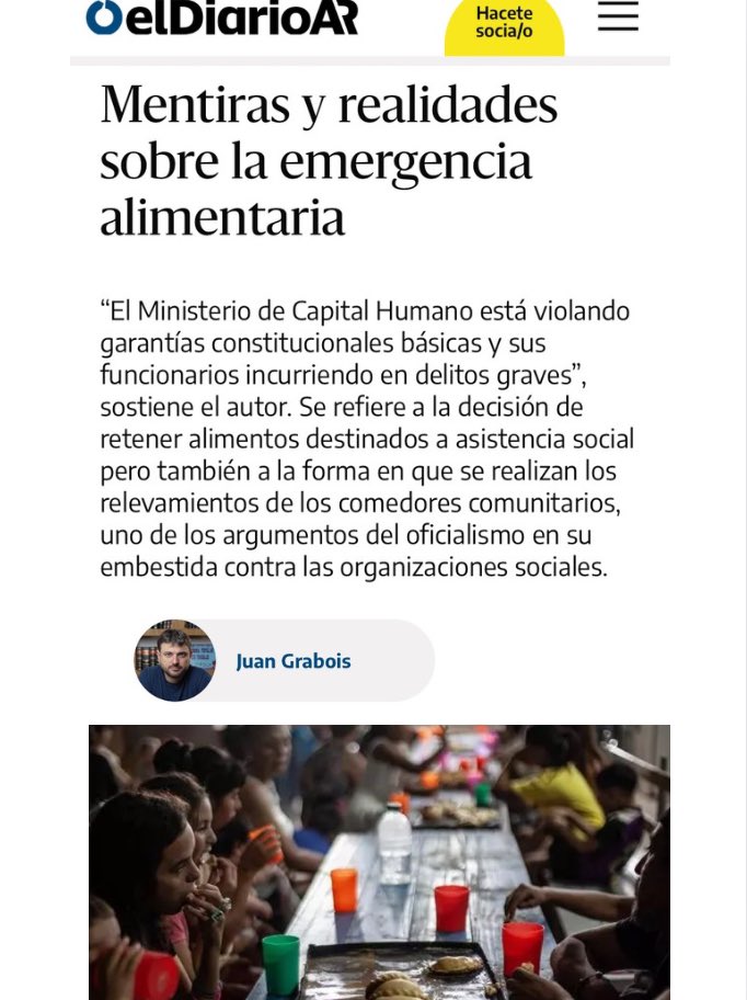 JuanGrabois's tweet photo. En este artículo intento desarmar con documentos y pruebas las mentiras y engaños del gobierno para justificar que tienen 5 millones de kilos de comida secuestrados mientras la gente tiene hambre. @elDiarioAR 

https://t.co/13gH3j9nmU https://t.co/dBF8GvgQ0Z