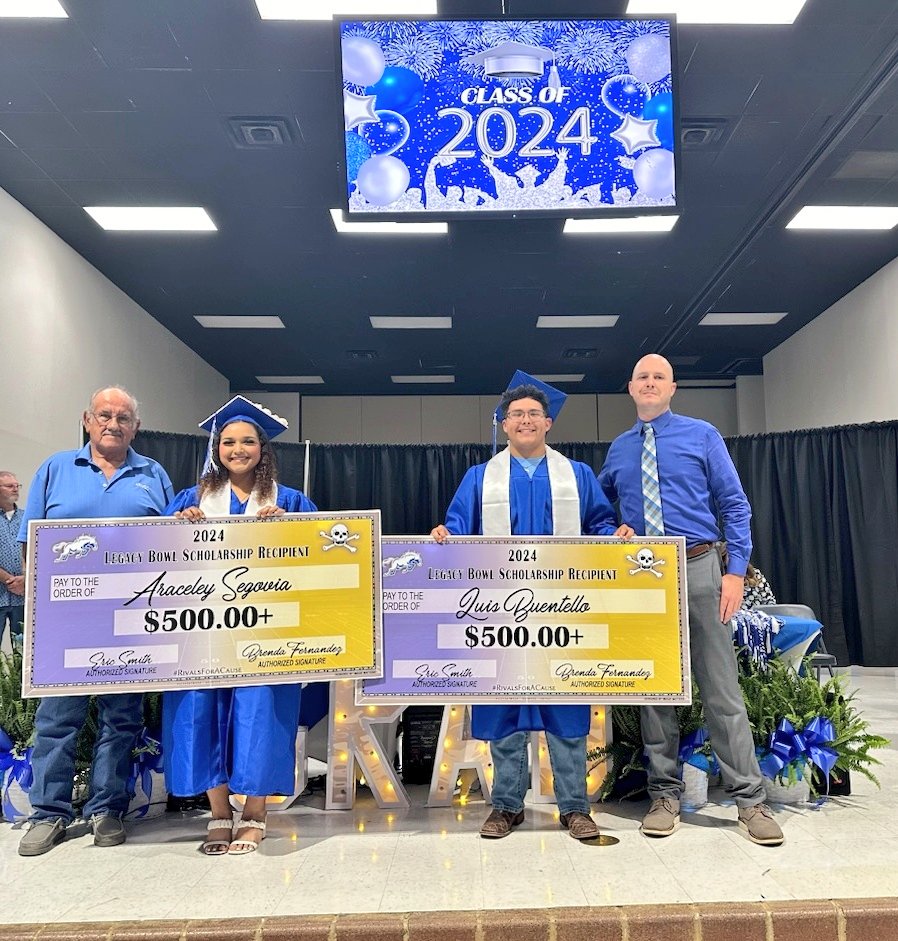💙💙🏆💙💙🏆💙💙🏆💙💙🏆💙💙🏆

Our <a href="/NataliaISD/">Natalia ISD</a> <a href="/NataliaSports/">Natalia Athletics</a> @NataliaHS23 Legacy Bowl Scholarship Winners are:

Araceley Segovia and Luis Buentello!

Thank you to all who applied and also to those who donate for #RivalsForACause 🏆💙☝️🐎🏈🇺🇲