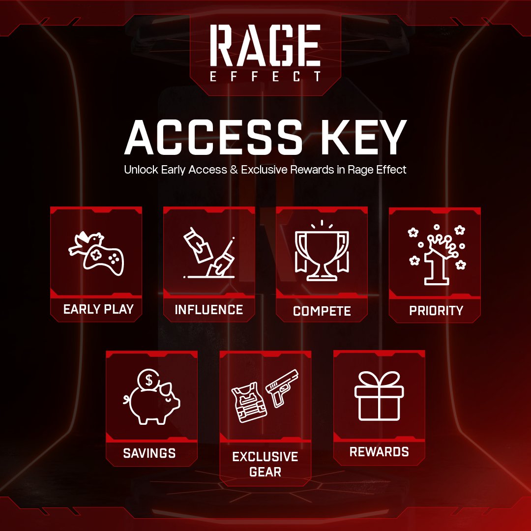 We are very excited to be collaborating with <a href="/RageEffect_/">Rage Effect</a>  

Exclusive giveaways for their upcoming Access key mint inside our discord! 

You don't want to miss this upcoming web3 game!