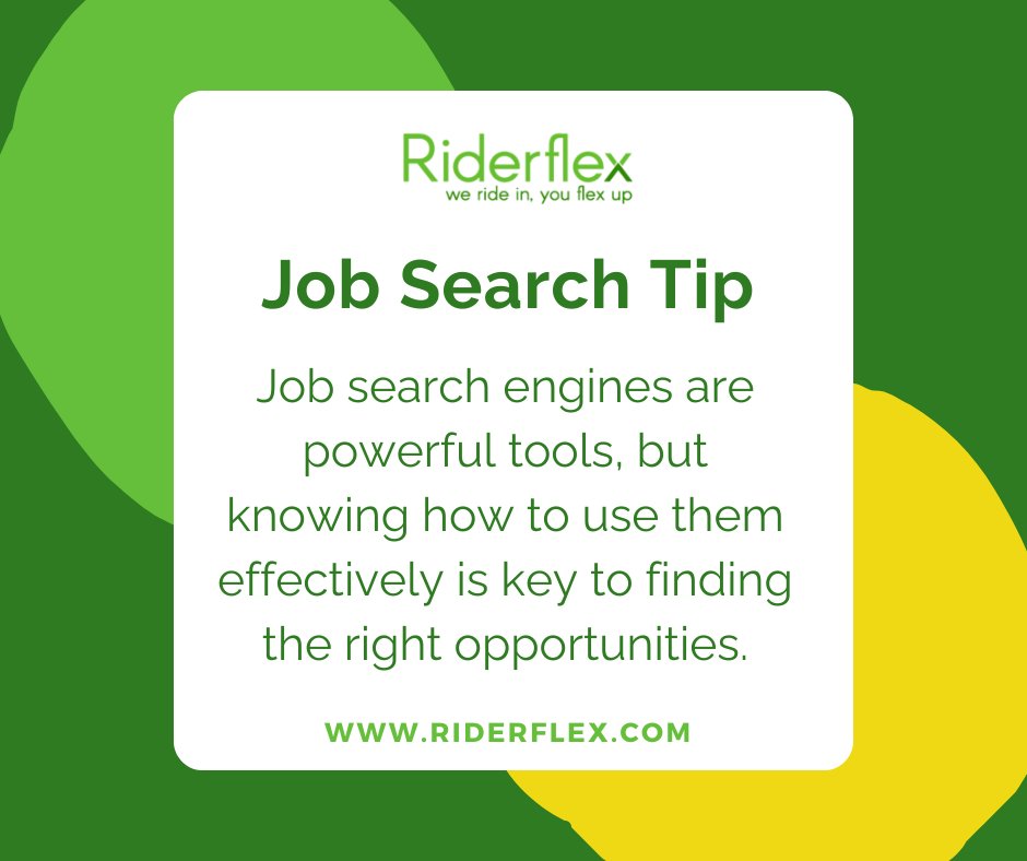 Utilizing Job Search Engines Effectively 🖥️ Job search engines are powerful tools, but knowing how to use them effectively is key to finding the right opportunities. Learn more at riderflex.com | info@riderflex.com #JobSearchEngines #JobHunting #EfficientSearch