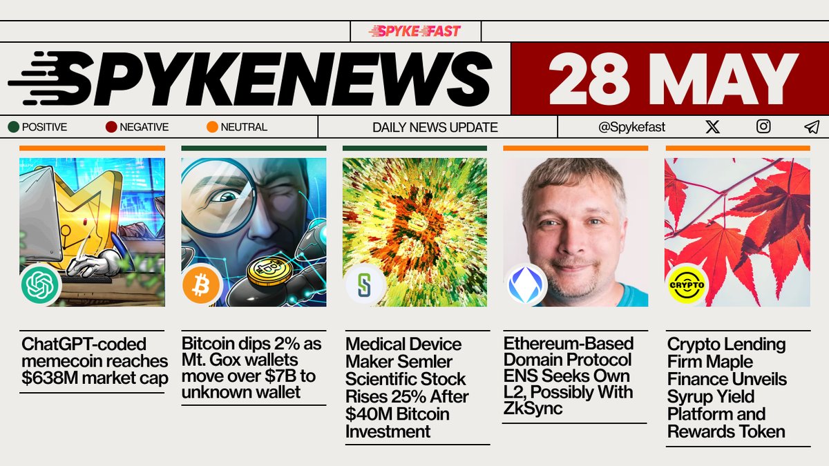 🌈 SpykeNews  

28.05.2024 - Tuesday