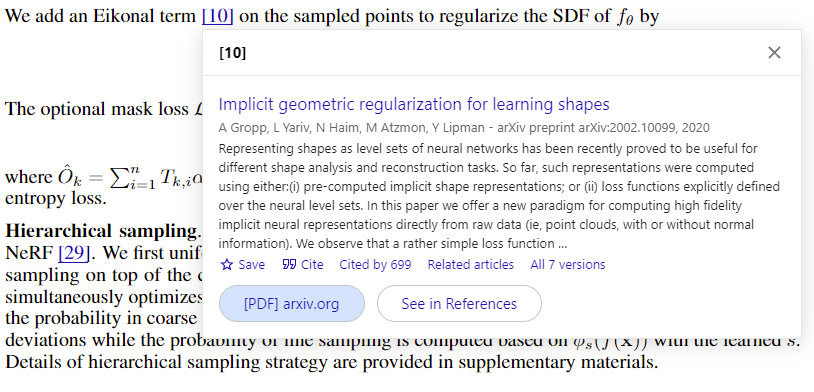 This Google Scholar PDF reader is great for reviewing...