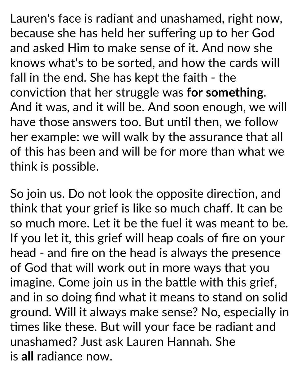 “The heart of the wise is in the house of mourning.” - Ecclesiastes 7:4

A dear friend passed away last week after a long battle with cancer. She and her family were an incredible example of faithfulness throughout their trial. Her husband’s words here are worth taking to heart.