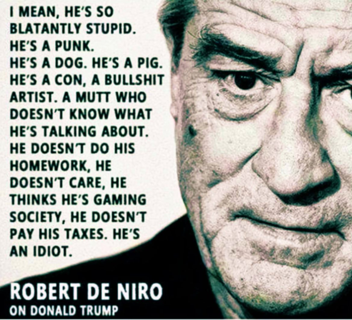 Who else agrees with Robert De Niro? 🤚