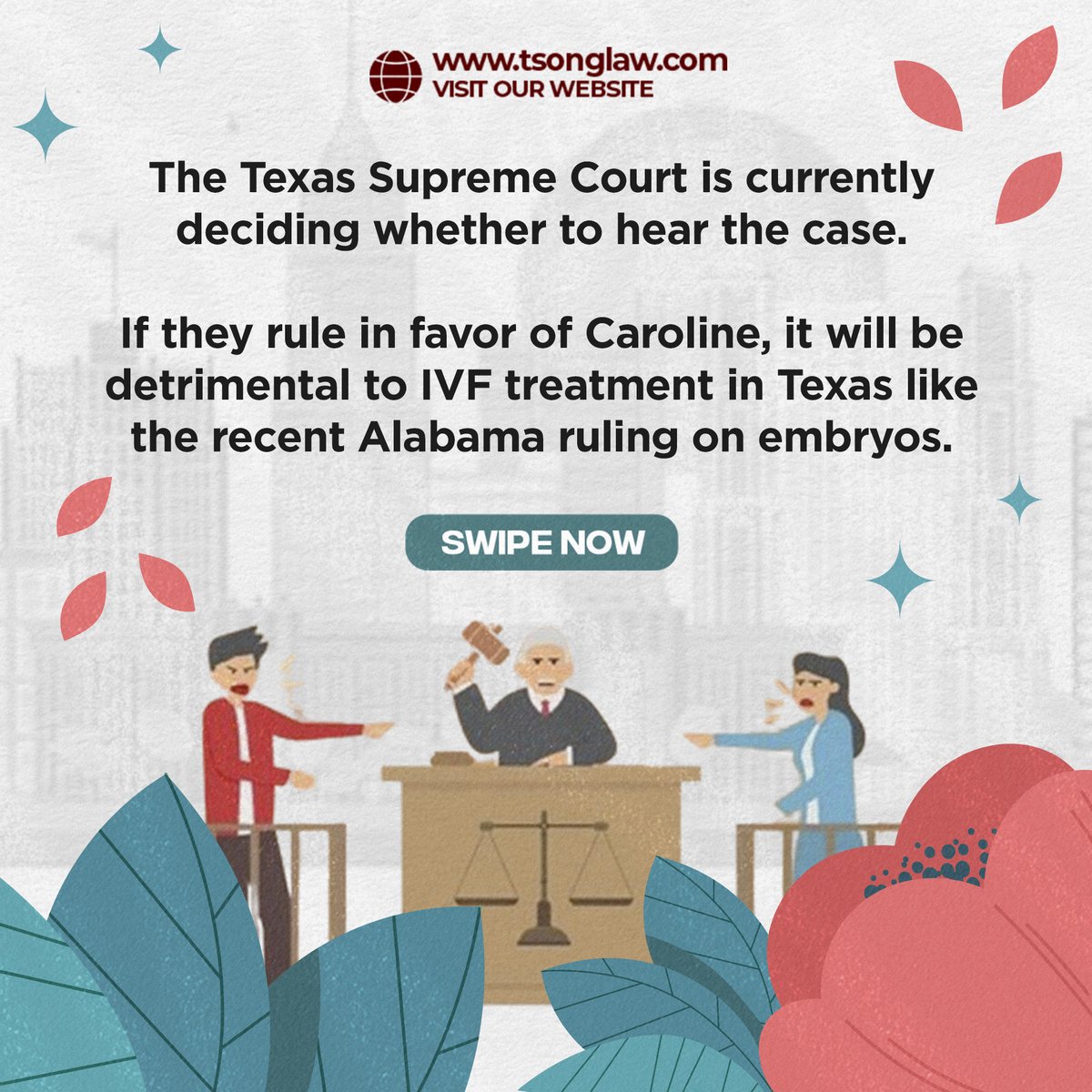 Texas is at a crossroads as a groundbreaking divorce case unfolds which can potentially reshape the landscape of IVF care in the state. 🏛️ Swipe left to learn the details from MSN! 

#tsonglawgroup #tsonglaw #msnnews #texassupremecourt #divorce #surrogacylawfirm #surrogacyagency