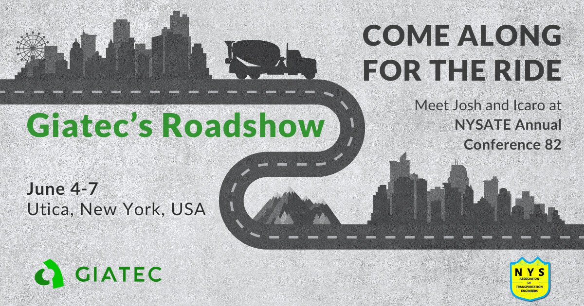 🏁🚗 1 WEEK left until the @NYSDOT NYSTATE Annual Conference 82! Join Josh and Icaro as they head to 📍 Utica, NY to showcase SmartRock®. 🗓️ Connect with them 1-1! Book your slot: hubs.ly/Q02ywr-r0 #Roadshow #NYSTATE #Concrete