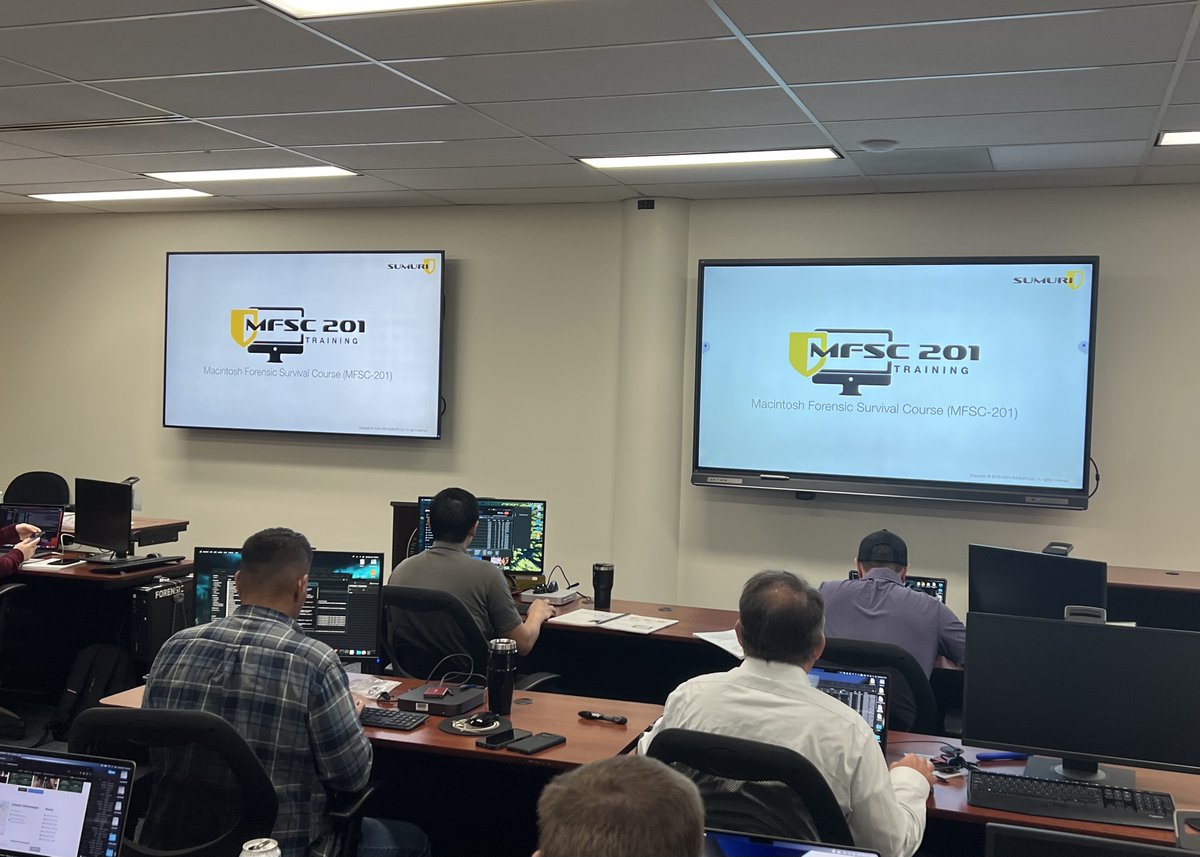 SUMURIForensics's tweet photo. Highlights from last week's training session in Sacramento with CA DOJ on advanced practices in #MacForensics.
Interested in hosting a training or attending an online course?
Get more info 👉🏼 https://t.co/uhUXsonf2i https://t.co/ROFJmlOCNw