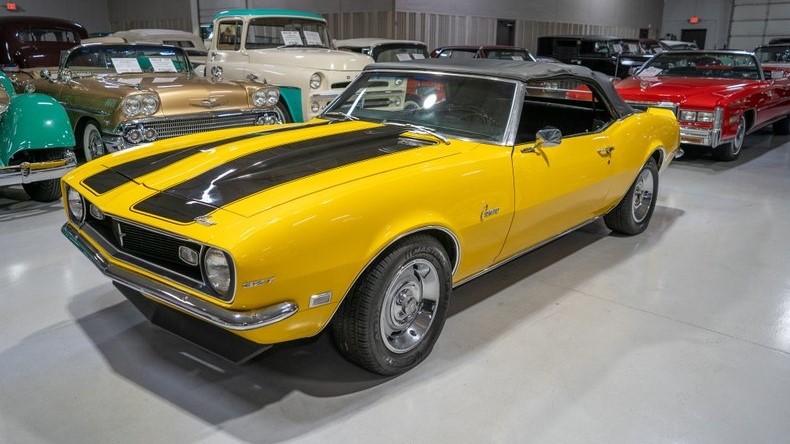 Auction ends Tuesday, June 4th! This 1968 Chevrolet Camaro Convertible is powered by a non-original 327ci V8 backed by a TH350 three-speed automatic transmission. 

l8r.it/mvvs