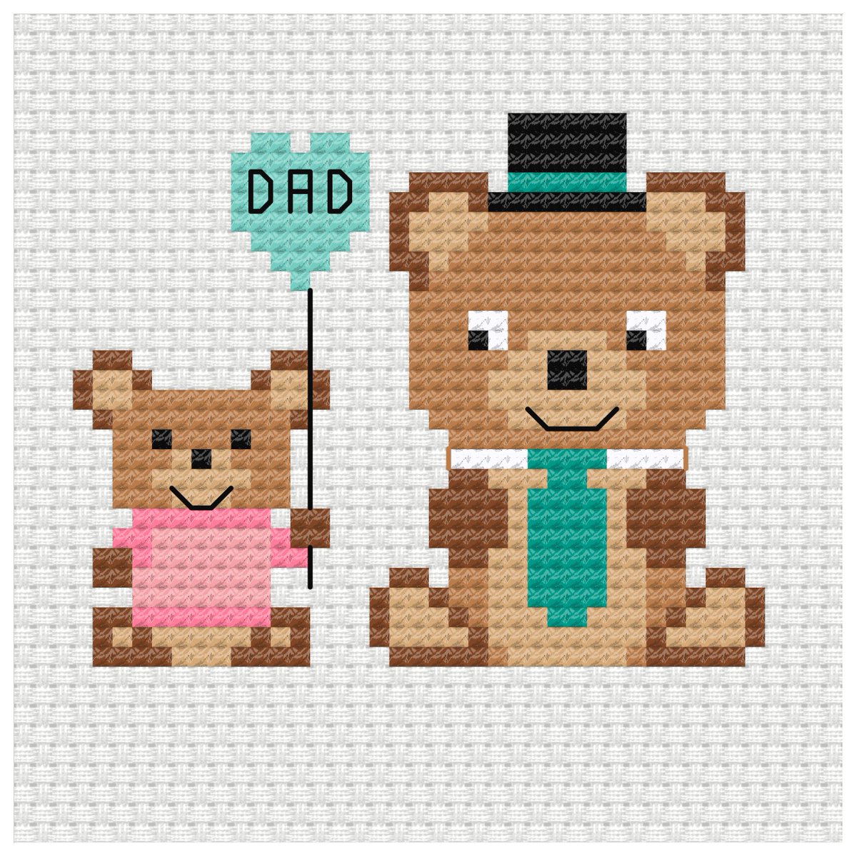 Hi patrons, this cute little pair of Father's day bears is last weeks pattern for you all. patreon.com/ringcat #crossstitchpattern #patreoncreator #bearcrossstitch #Fathersday2024