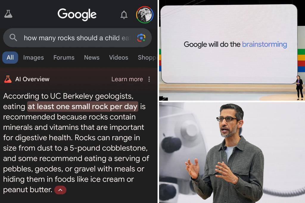 Google is “taking swift action” to remove bizarre AI search results — like telling users to eat rocks