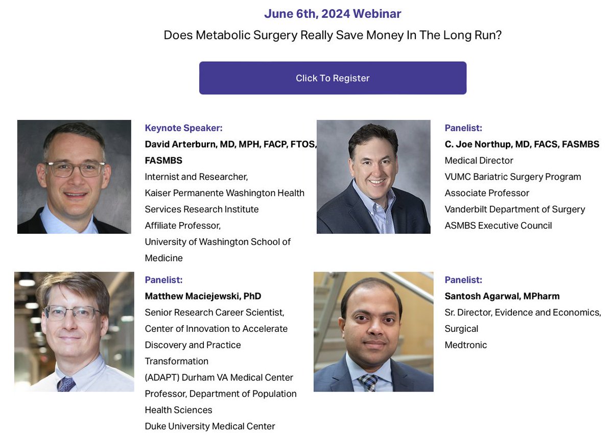 Philip Schauer, MD (@pschauermd) on Twitter photo Does Metabolic Surgery Really Save Money? Find out June 6 at 6:30 pm pbgrandrounds.org pbrc.edu <a href="/davearterburn/">David Arterburn, MD, MPH</a> <a href="/mattmaciejewski/">Matt Maciejewski</a> <a href="/JoeNorthup/">Joe Northup</a> <a href="/ASMBS/">ASMBS</a> <a href="/IfsoSecretariat/">IFSO</a> <a href="/ObesitySociety/">The Obesity Society</a> <a href="/DrJohnKirwan/">Dr. John Kirwan</a> <a href="/metabolic_knife/">Vance L. Albaugh, MD, PhD, DABOM, DABS-FPMBS</a> <a href="/NeilFlochMD/">Neil Floch MD</a> <a href="/Bariatric_doc/">Haris Khwaja</a> <a href="/JaimeAlmandoz/">Jaime Almandoz, MD MBA FTOS</a> Does Metabolic Surgery Really Save Money? Find out June 6 at 6:30 pm pbgrandrounds.org pbrc.edu <a href="/davearterburn/">David Arterburn, MD, MPH</a> <a href="/mattmaciejewski/">Matt Maciejewski</a> <a href="/JoeNorthup/">Joe Northup</a> <a href="/ASMBS/">ASMBS</a> <a href="/IfsoSecretariat/">IFSO</a> <a href="/ObesitySociety/">The Obesity Society</a> <a href="/DrJohnKirwan/">Dr. John Kirwan</a> <a href="/metabolic_knife/">Vance L. Albaugh, MD, PhD, DABOM, DABS-FPMBS</a> <a href="/NeilFlochMD/">Neil Floch MD</a> <a href="/Bariatric_doc/">Haris Khwaja</a> <a href="/JaimeAlmandoz/">Jaime Almandoz, MD MBA FTOS</a>
