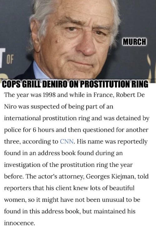 DeNiro has a meltdown outside of the Trump courthouse spewing lies about Trump but what isn’t a lie is the this👇all those years ago. I’m sure Bob would like this to go away. Be a shame to share it everywhere.