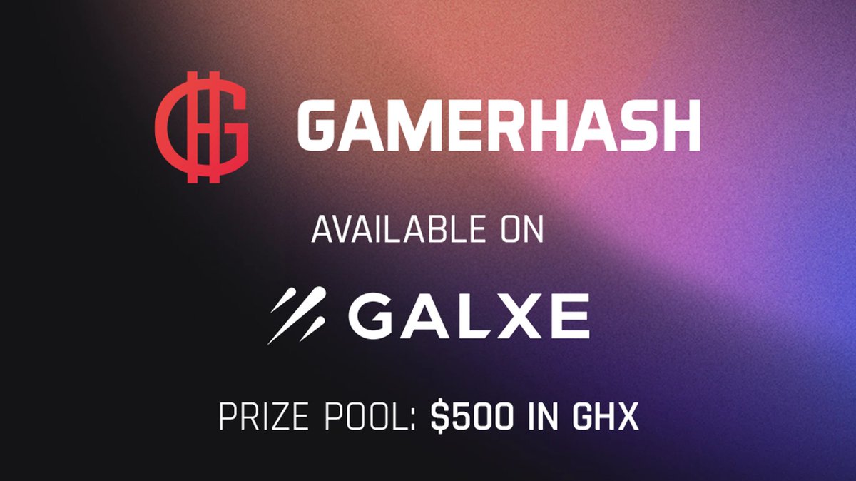 Get $500 In $GHX From Our Galxe Prize Pool - No Better Time Than Now! 🚀

We've updated our <a href="/Galxe/">Galxe</a> quests - time to get $GHX by claiming your participation points!

Get Started Here 🎮
gamerhash.com/en/l/yDgQZ