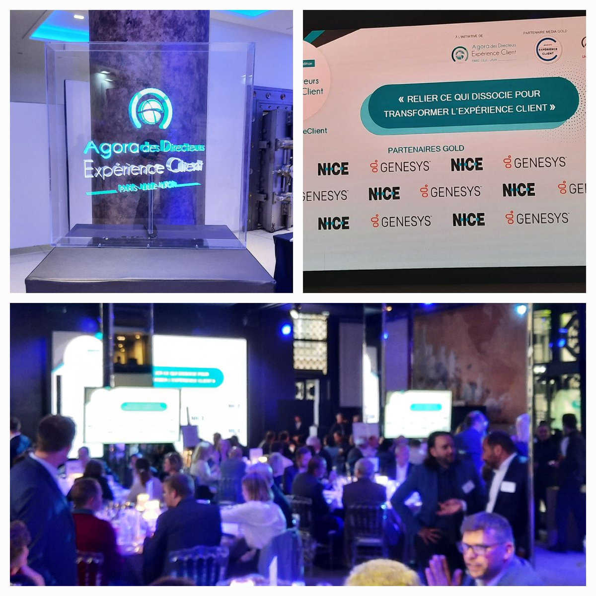 EmmanuelPLOTON's tweet image. Le 11eme Gala @AgoraNewsClient est lancé par Alexandre Carré &amp;amp; Daniel ARANDEL 

C&apos;est le rendez-vous des professionnels de la relation et de l&apos;expérience client avec pour thème ce soir :
  ➡️ Relier ce qui dissocie pour transformer l&apos;Expérience Client 🤝

#GalaExpérienceClient