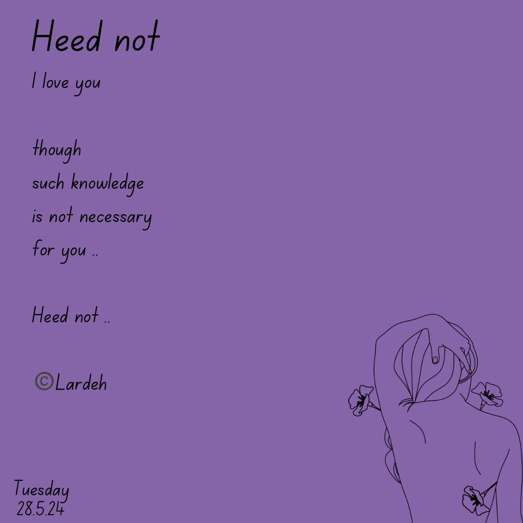 call__me_Lardeh's tweet photo. DAY 149💜✨ HEED NOT
#poetrytrybe
#366dayswritingchallenge #Apoemforatruepurple https://t.co/JQELOxLBh1