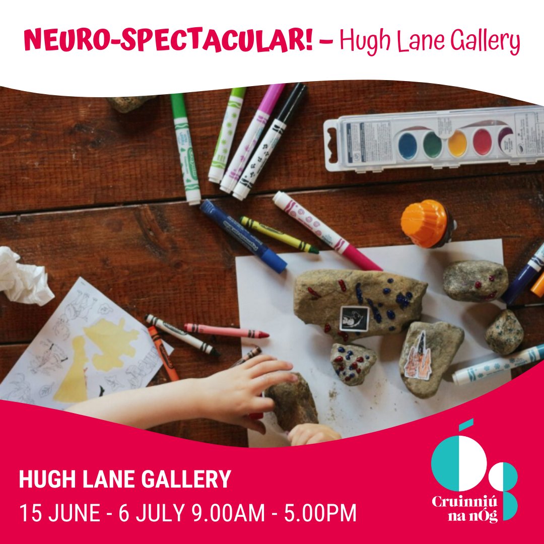 Neuro-spectacular! @TheHughLane 🖌️ Neuro-spectacular! is a creative workshop programme for families who have one or more children who are neurodiverse. This programme works with one family at a time, over two 45 minute sessions. More Info: cruinniu.creativeireland.gov.ie/event/neuro-sp… @creativeirl