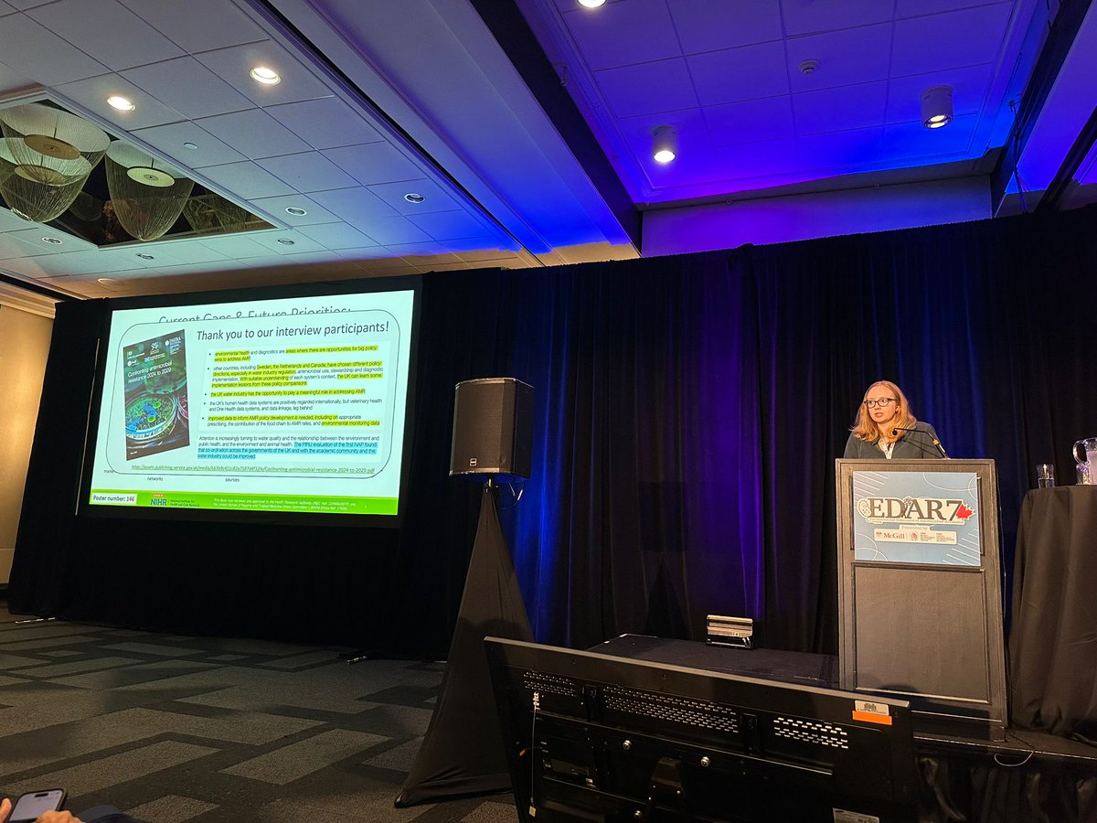 Really enjoyed presenting a flash talk on our work undertaking qualitative interviews to evaluate the UK #AMR National Action Plan today at #EDAR7 #EDAR2024. I'll be at my poster 146 on Thursday if you would like to know more! 🦠🧫 @UK_CEH