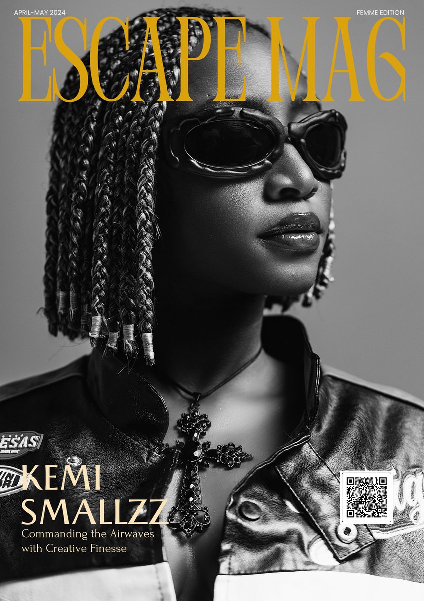 The May ‘24 Femme Edition of Escape Mag is HERE! Radio queen with a heart of gold, Kemi Smallzz is our Cover Star. This issue celebrates the phenomenal African women who are redefining the world we live in. Read or Download on our website - bit.ly/EscapeMag_Kemi… #escapemag