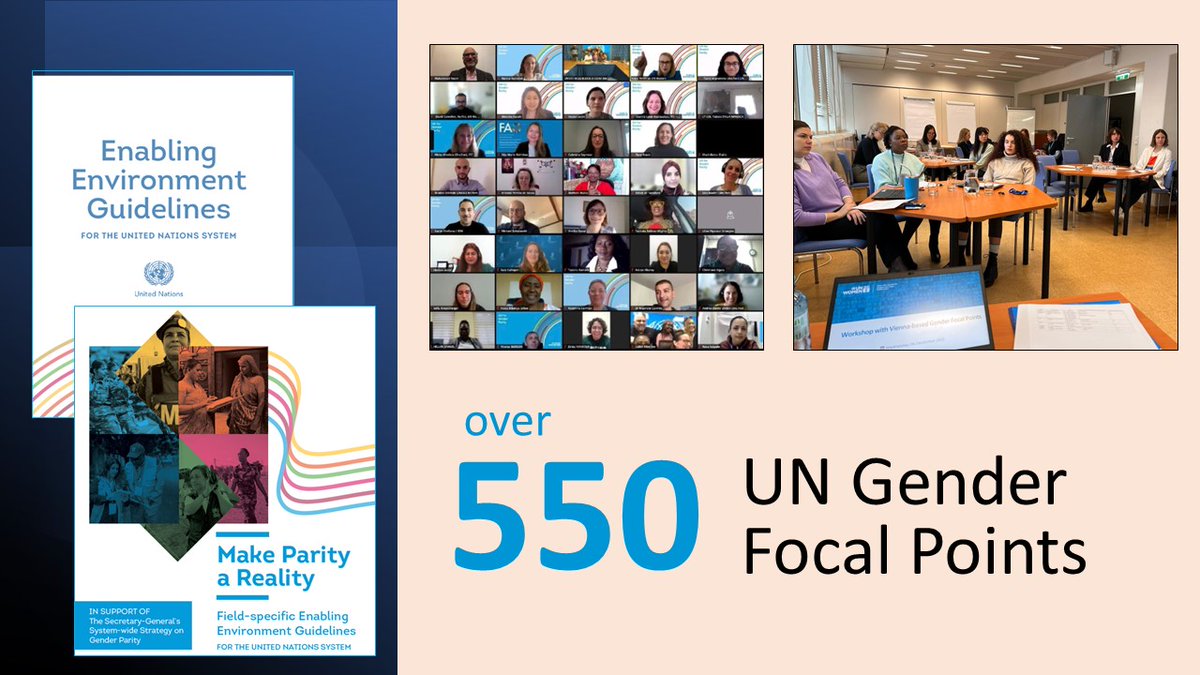 There are over 550 Gender Focal Points (GFPs) across the @UN system! GFPs play a crucial role in advancing #GenderParity and creating inclusive work environments. Let’s celebrate their efforts! @PehrmanKatja #UNWomen