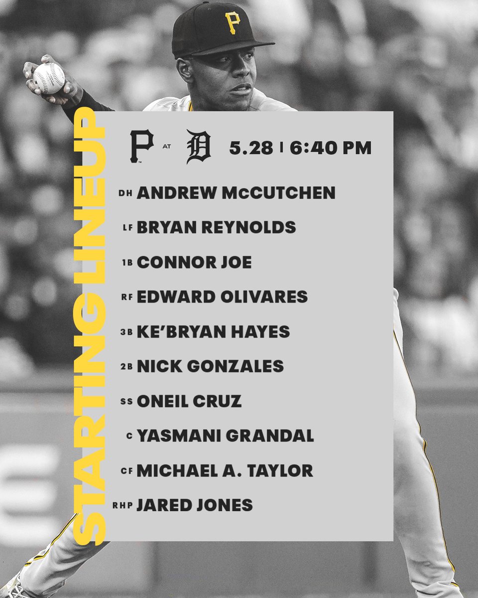 Tuesday night in Detroit. 📺@SNPittsburgh 📻 @937TheFan | The PRN #LetsGoBucs