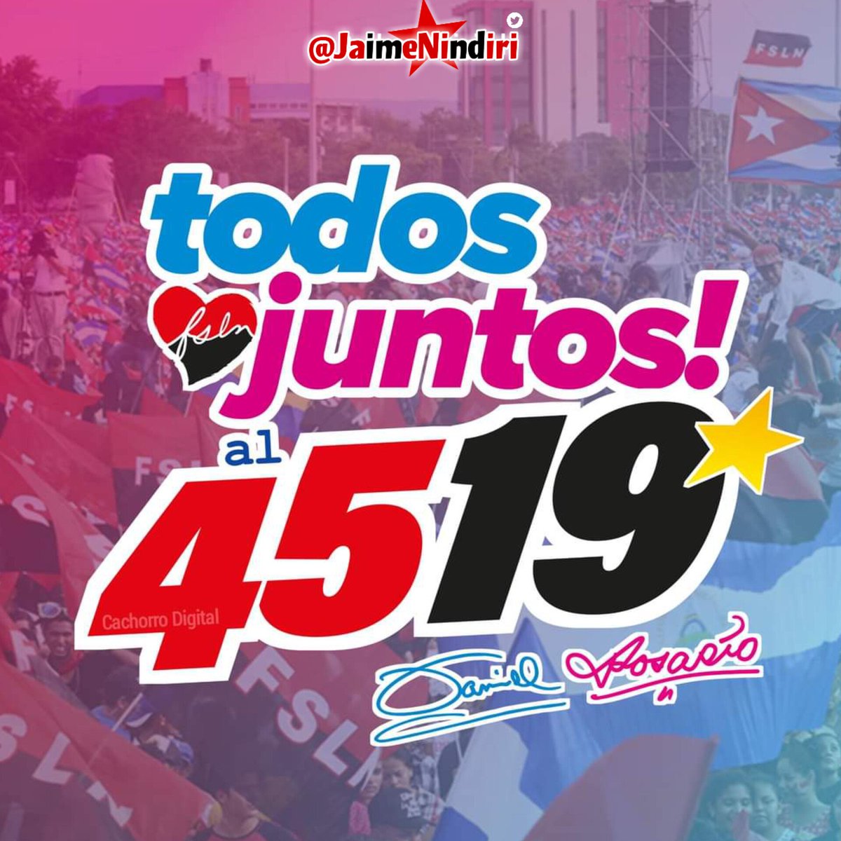 🚨Nos acercamos a nuestro glorioso #4519LaPatriaLaRevolución dónde todos y todas vamos juntos y juntas a celebrar las nuevas victorias.
#Nicaragua #PLOMO19