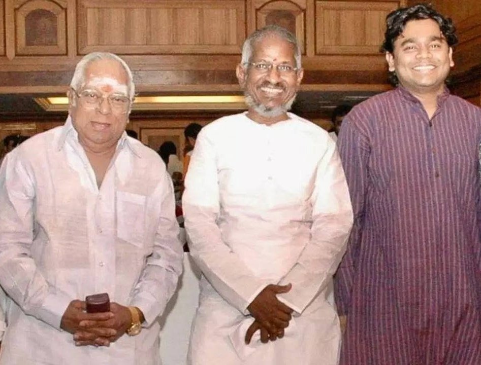 If you are a music lover and you can't enjoy/admire both @arrahman and @ilaiyaraaja then you're not a music lover, you're an asshole.

I feel extremely privileged to be in an era where I can listen to and enjoy all the legends MSV, Raja and ARR's music equally, so should you be.