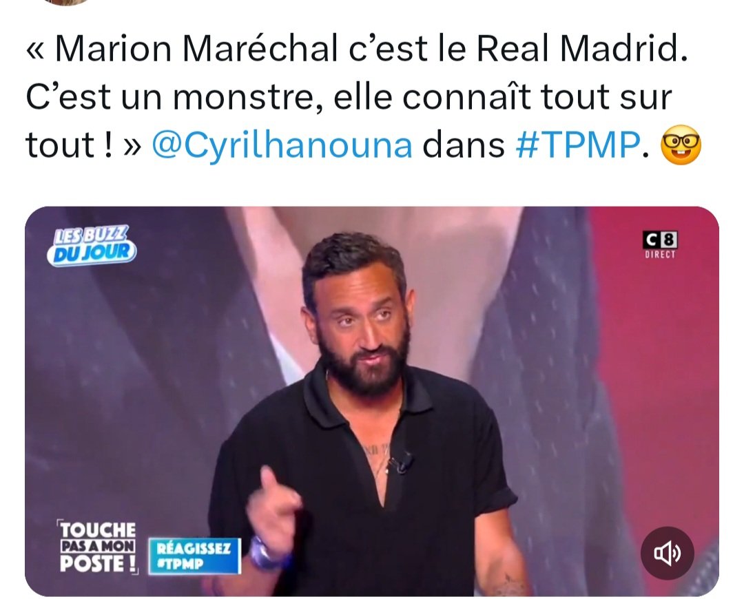 Un clown qui encense une fasciste.
Ce moment de propagande farfelue vous est imposé par V. Bolloré et ses millions.
Ça passe @Arcom_fr ?