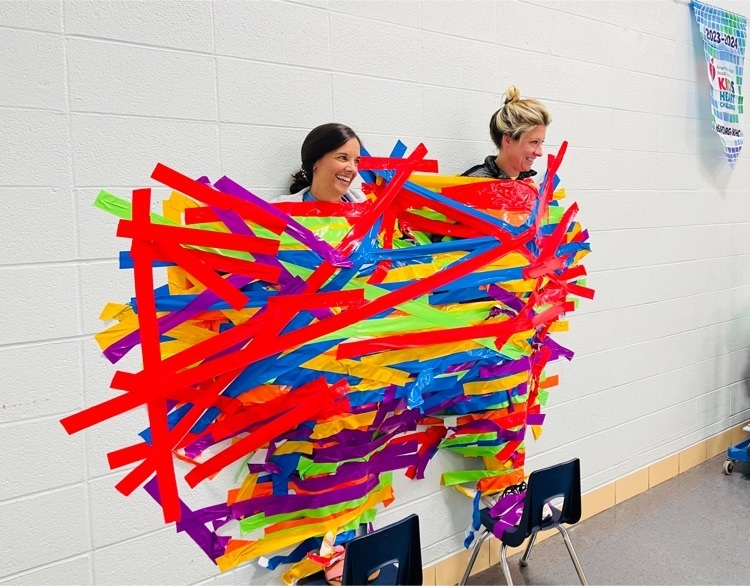 They did it!!! JL Mudd students raised well over our $8,000 goal which meant principals got duct taped to the wall!