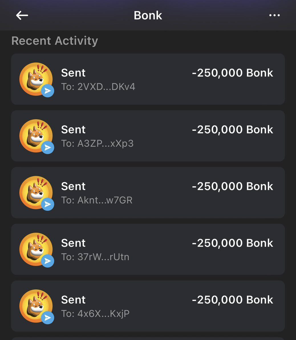Sending some $BONK to first 1200 wallets in the comments !!

Drop your $SOL address 👇🏻

Like, follow  &amp; retweet !

Check your wallet in 24 hours !