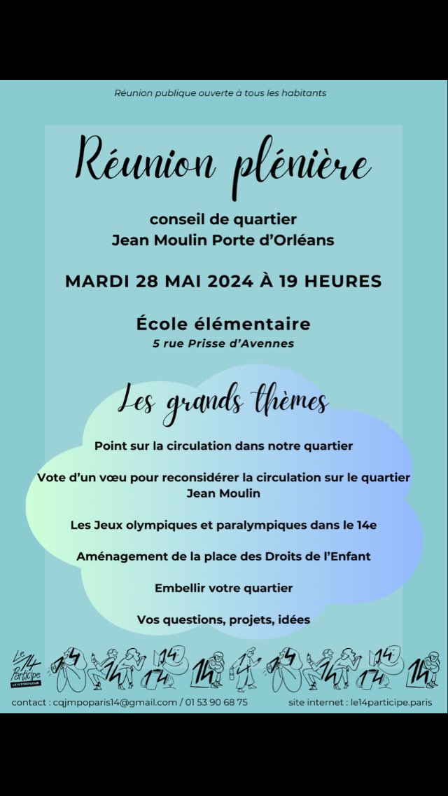 👍Le vœu demandant le retour au double sens avenue du Général Leclerc #Paris14 a été adopté à une écrasante majorité par le Conseil de quartier Jean Moulin! @Anne_Hidalgo, il faut écouter les riverains ET le Préfet de police qui propose une piste cyclable plus sûre et apaisée!