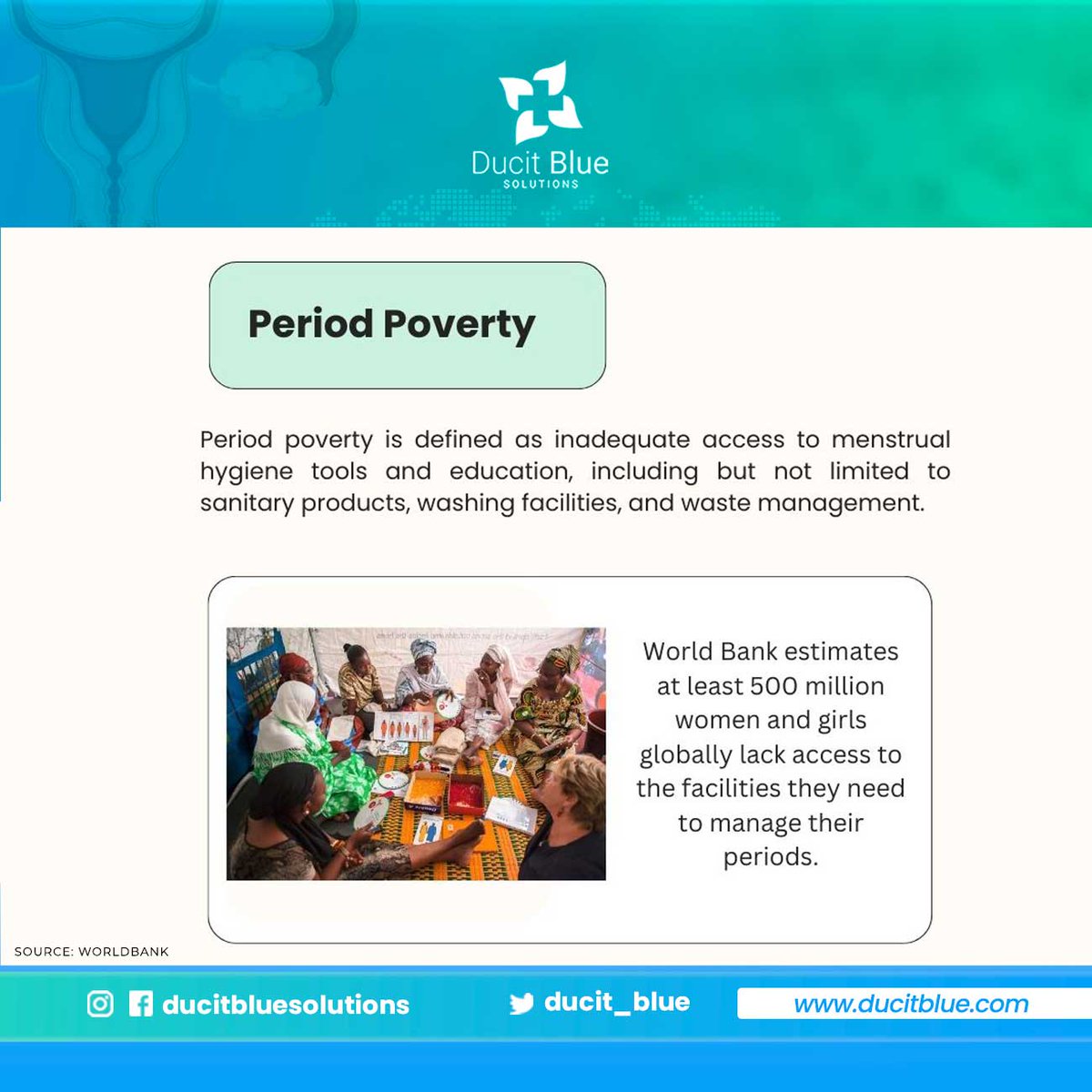 #WorldMenstrualHygieneDay Around the world, over 2 billion people menstruate each month. While it's a natural and healthy process, many women and girls lack the basics to manage their periods with dignity. Here's the Reality: 👉Millions can't afford menstrual products.