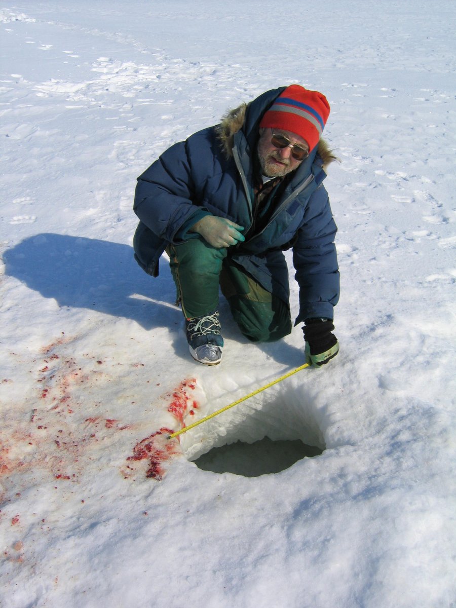 AEDerocher's tweet photo. Two weeks ago we lost Dr. Ian Stirling OC, FRSC. Photo from the sea ice of the Beaufort Sea, April 2005. Ian kept meticulous field notes that often resulted in such papers. A natural historian at his core. https://t.co/7tWgVtDm4v