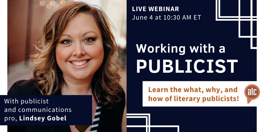 Next week, publicist and communications pro Lindsey Gobel will discuss how hiring a publicist and executing a publicity campaign can help you grow your readership!
authorlearningcenter.com/webinars/c/e/2… #writingworkshops #bookmarketing #bookselling #bookpublicity #author #authorpreneur