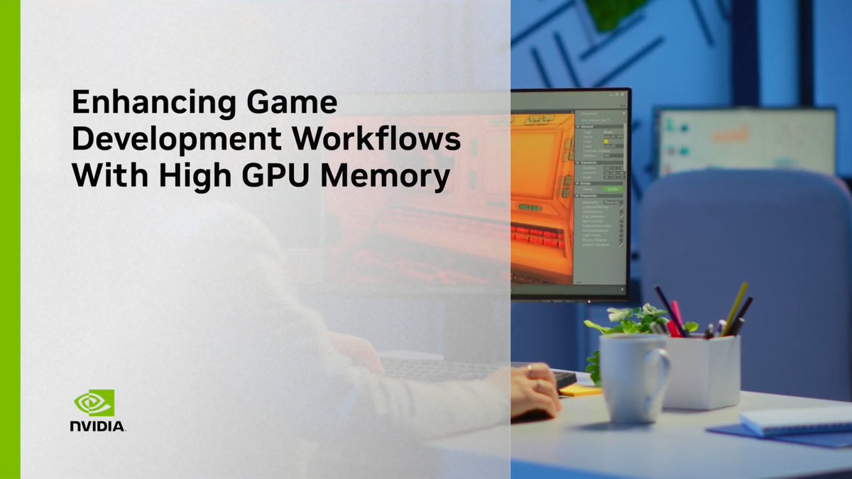 Experience the power of high GPU memory for #GameDevelopment. 

With 48GB of GPU memory, save time by playtesting while keeping your UE editor open. See it in action now.

nvda.ws/3UWkCLb

#NVIDIARTX #UnrealEngine5