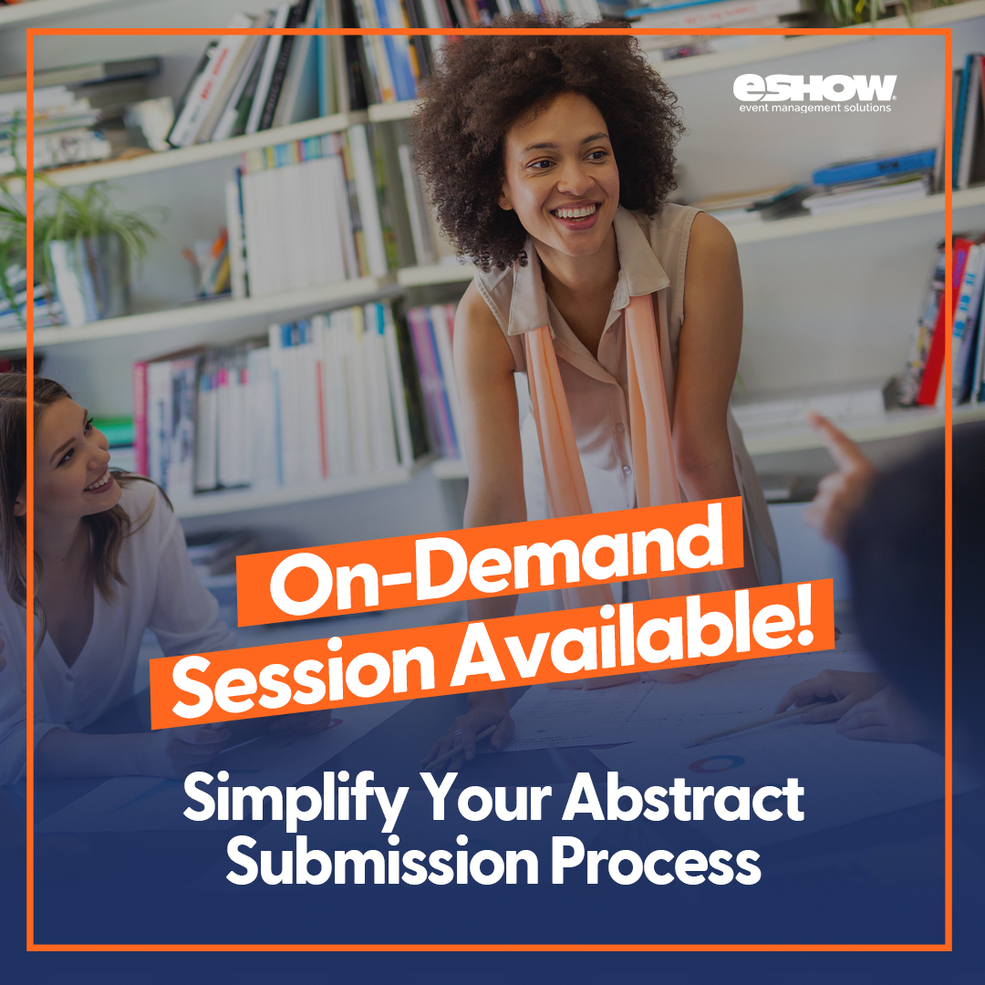 Catch our May 22 webinar, 'Simplify Your Abstract Submission Process,' where we unveil tips and tools to streamline your abstract submission workflow! Access the on-demand recording here: 

zurl.co/DeQW

#freewebinar #eventmanagement #eventplanning #eShowEmpowers