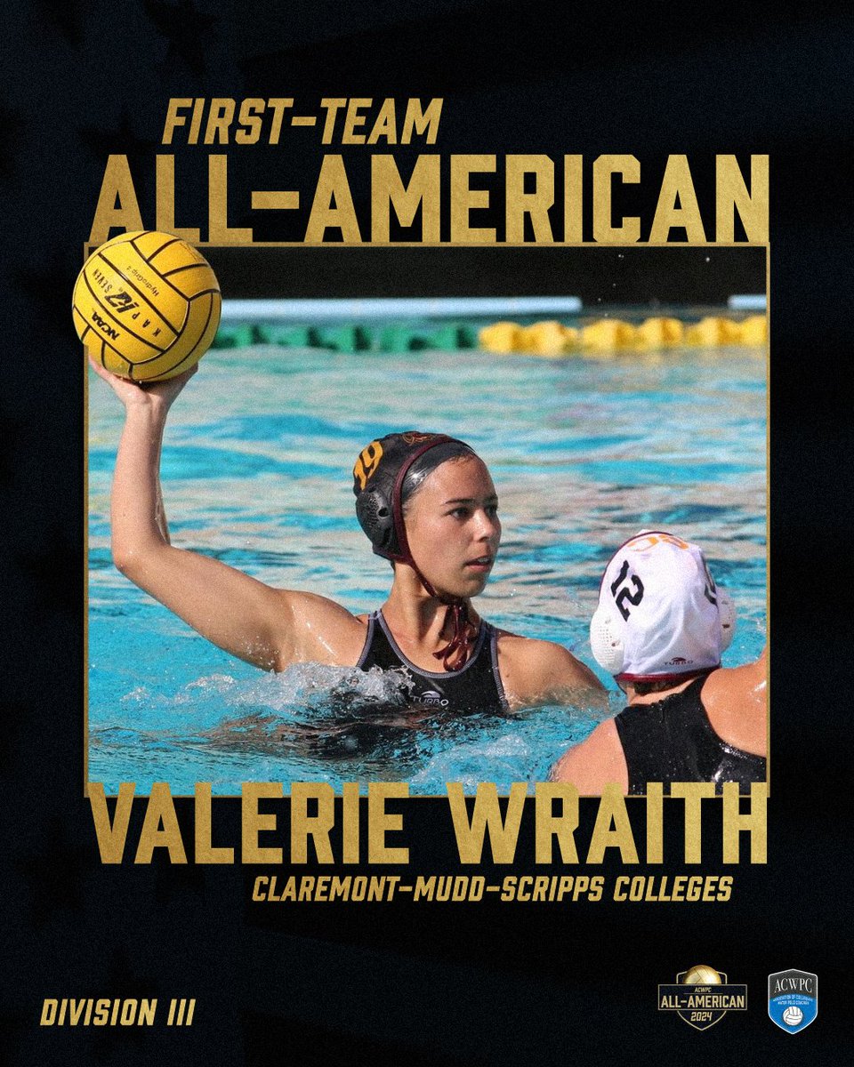 Congratulations to Valerie Wraith of Claremont-Mudd-Scripps Colleges for earning ACWPC Division III First-Team All-America honors! #WaterPolo #WaterPoloCoahces #AllAmerica