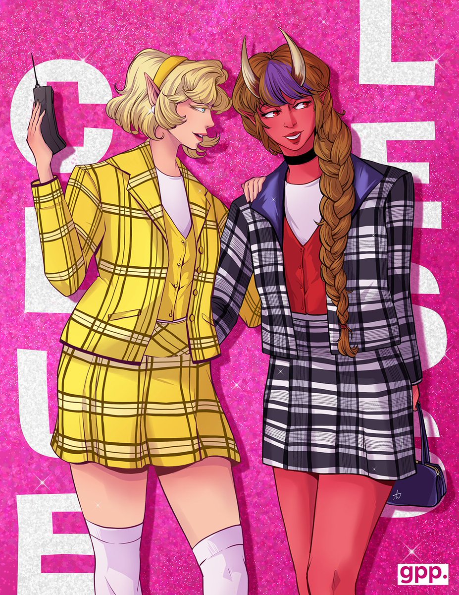 gpistachiopie's tweet photo. just found out #fiendishprophecies is out!! here's my piece for it with clueless! fig &amp; adaine 🤳✨ https://t.co/YuPWAMNNST