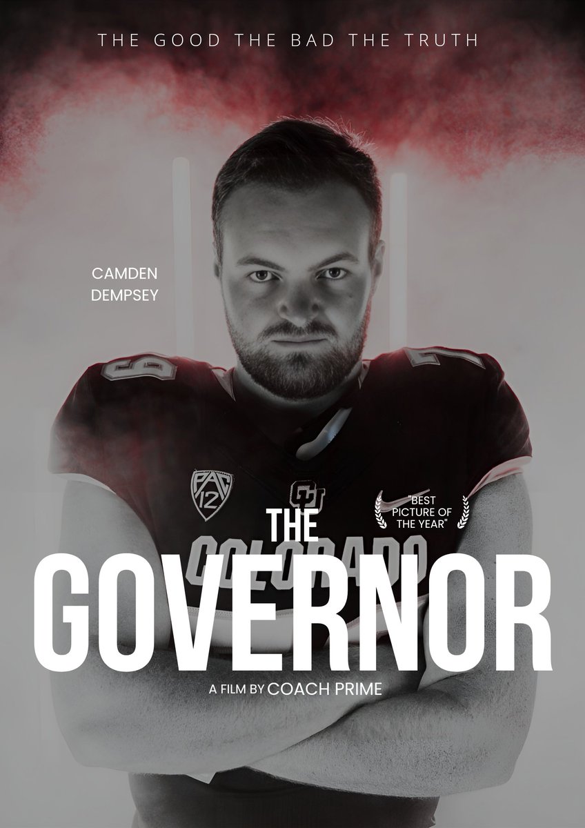 Colorado Football Long Snapper, @CamdenDempsey has been named 'The Governor' 🤣 He will be the spokesperson for the players this season on the team and within the media. #skobuffs #Wecoming