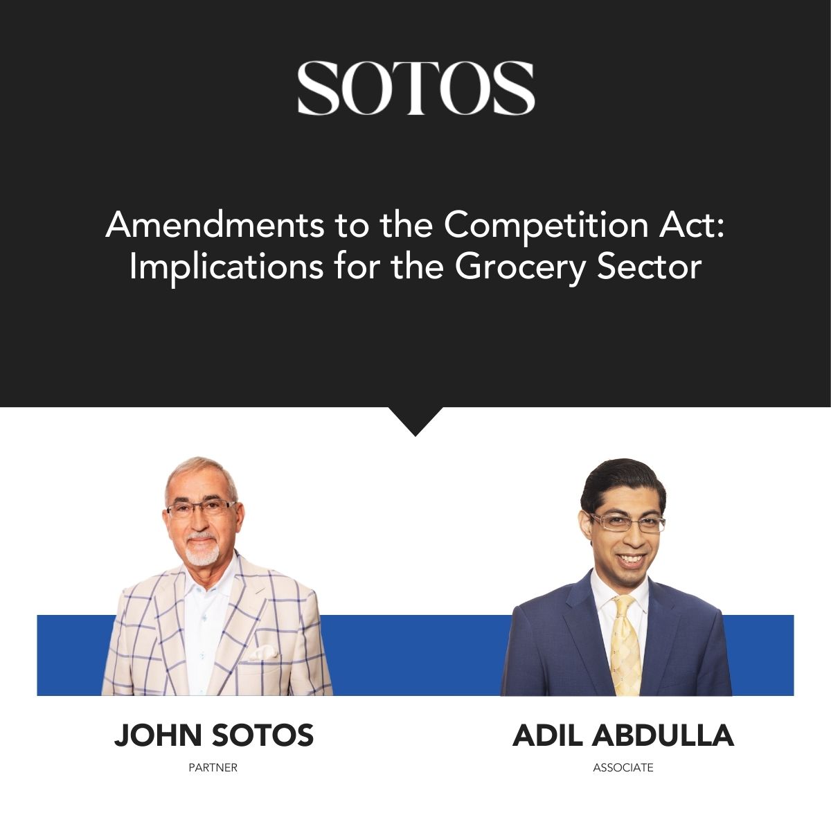 This article by John Sotos and Adil Abdulla delves into the recent amendments to the Competition Act and their potential implications for the grocery sector. sotosllp.com/amendments-to-…

#CompetitionLaw #GrocerySector #BillC56 #BillC59 #LegalInsights #IndustryUpdate #ConsumerImpact