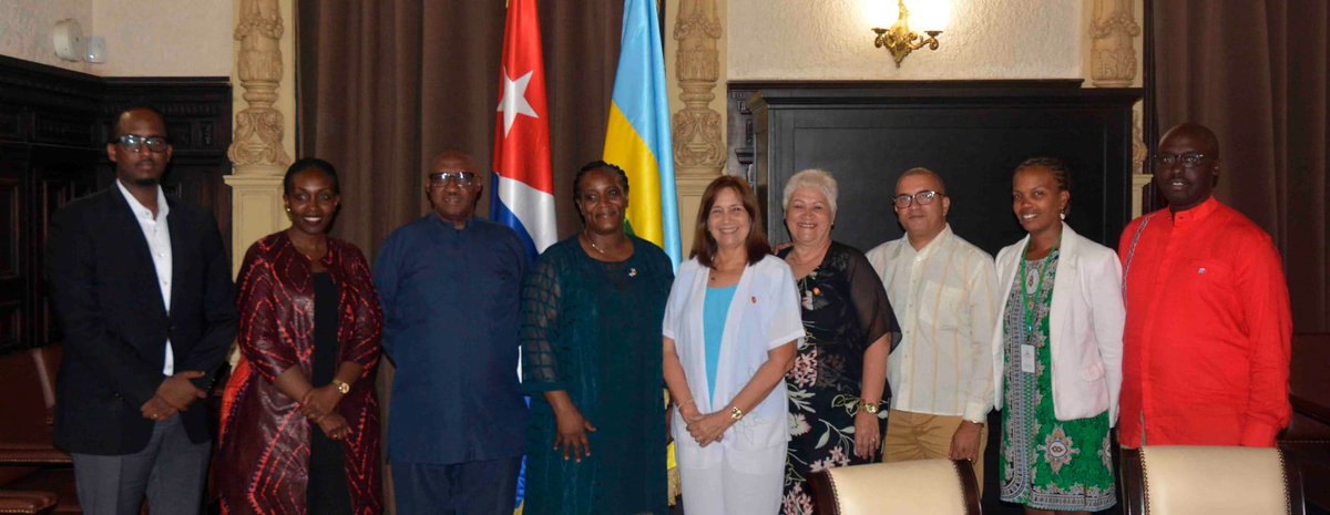 RPF-INKOTANYI delegation in the second day of official visit in #Cuba was received by President and Vicepresident of Parliament. 🇷🇼🇨🇺