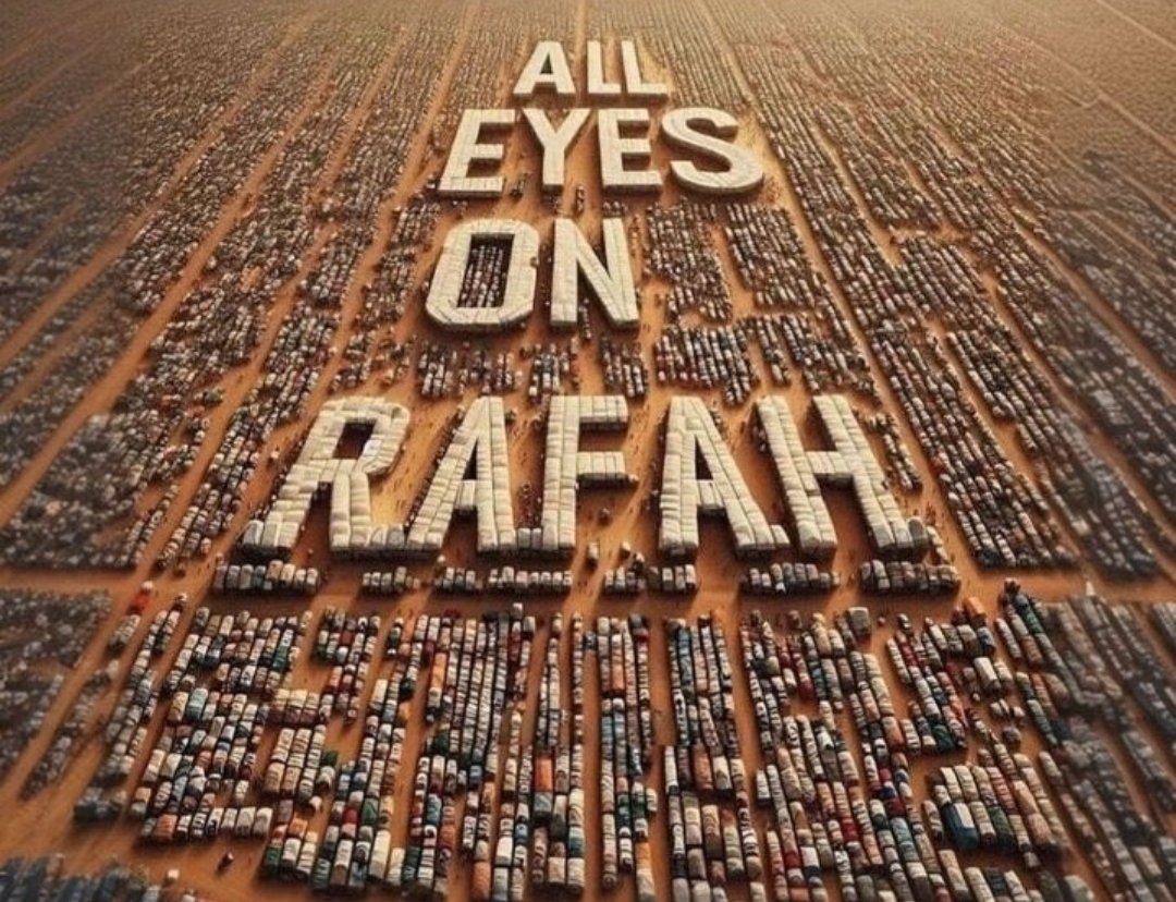 (all eyes on rafah) الإعلام الإسرائيلي يغلي الآن بعد أن اصبح التعاطف والدعم لغزة تاريخـي وغير مسبوق العالم كله أصبح مـع غزة، يجب أن تتوقف الإبادة الآن.